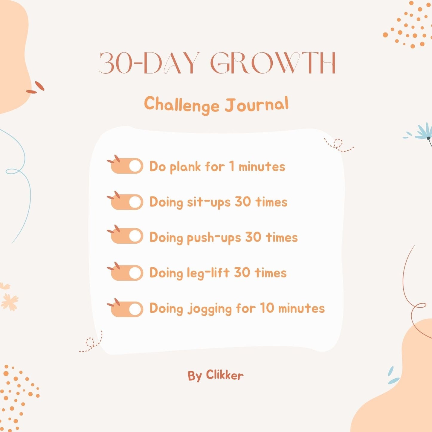 30-Day Growth Challenge Journal