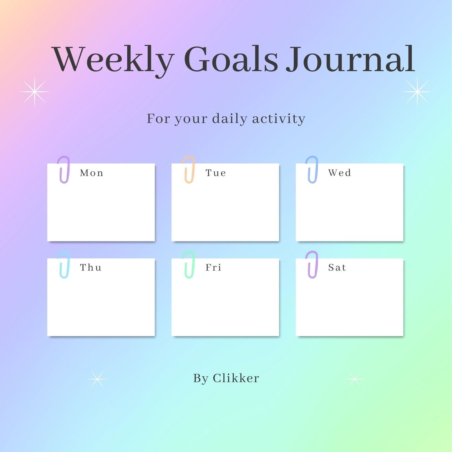 Weekly Goals Journal