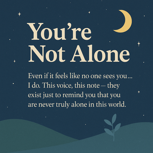 You’re Not Alone – A Digital Letter & A Voice message