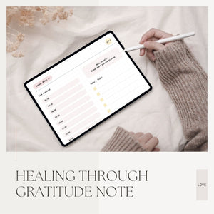 Healing Through Gratitude Note