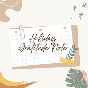 Holiday Gratitude Note